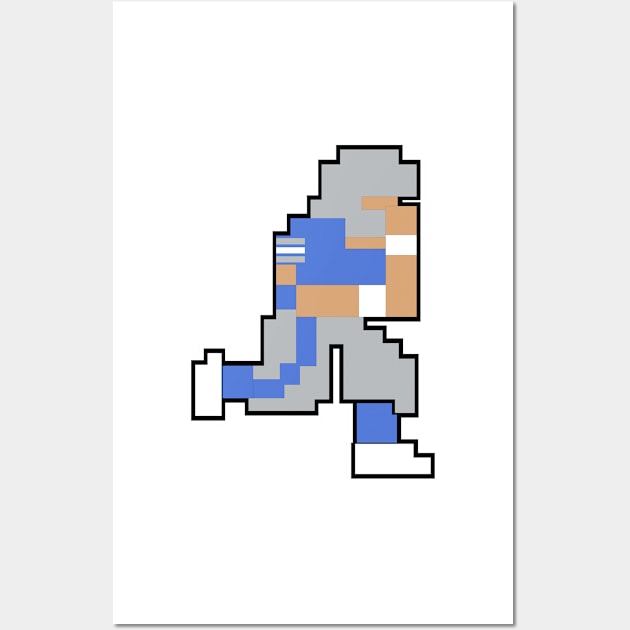 Tecmo Bowl Detroit 8-bit DET Wall Art by jackandcharlie